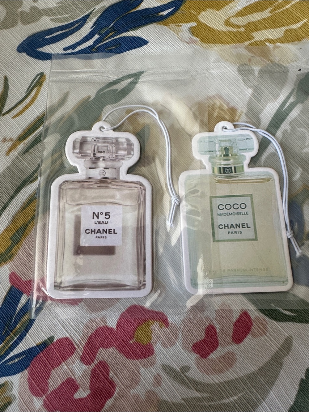 CHANEL Bottle Air Freshener Pair in White and Light Green